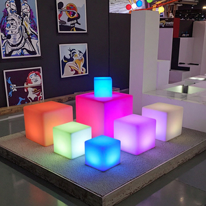 Led Cube RGB 40*40*40/Đảng trang trí Cube Hình LED năng lượng mặt trời ánh sáng ghế chiếu sáng - Product Image 3