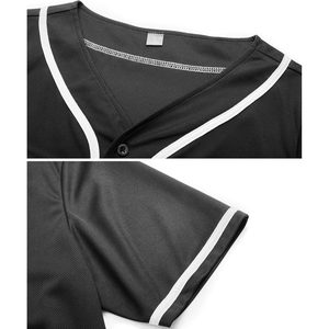 Babyhealthy Mens <b>Baseball</b> Jersey Button Down Plain Sports Tee Breathable Active Wear - Product Image 5