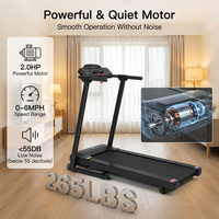 Faltbares Kommerzielles 120kg 2,0 PS LED-Display Sport-Laufband Fitness Elektrisches Laufband mit Armlehne
