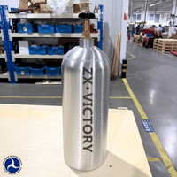 Bouteille de gaz CO2 sans soudure de qualité alimentaire ZX OEM ODM DOT, 2,5 lb, 5 lb, 10 lb, 20 lb, réservoir en aluminium CGA540 pour boissons gazeuses haute pression en vrac