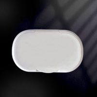 Couvercle à clipser anti-poussière pour lingettes humides et papier toilette, en plastique, de forme ovale, avec système de levage et de tirage, pour gants en nitrile