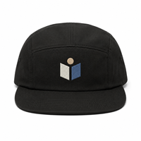 Casquette en toile de coton à 5 panneaux, marque privée, unisexe, avec patch personnalisé