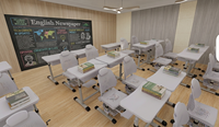 Silla de Escritorio Resistente Zoshine para Estudiantes con Cajón Extraíble Debajo del Asiento, Respaldo Reclinable para la Escuela y el Hogar