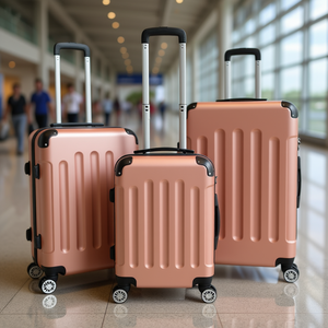 Maleta de Viaje con Ruedas Giratorias y Candado de Combinación, en Color Oro Rosa, de 20, 24 y 28 Pulgadas, con Asa Suave - Product Image 2