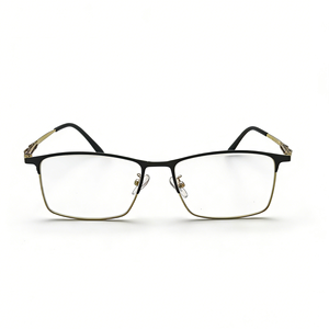 Lunettes <span class=keywords><strong>de</strong></span> lecture photochromiques transparentes <span class=keywords><strong>de</strong></span> luxe à verres en cristal naturel, monture semi-cerclée en métal pour seniors, vente en gros, optique personnalisée - Product Image 3