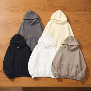 Pull-over tricoté doublé respirant pour l'hiver unisexe Sweatshirts à capuche personnalisés en coton uni surdimensionné broderie grande taille pour hommes - Product Image 3