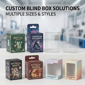 Custom <b>Clear</b> PET Cube Dust-Proof Toy Display Plastic <b>Gift</b> <b>Box</b> Popular Transparent Blindbox - Product Image 5