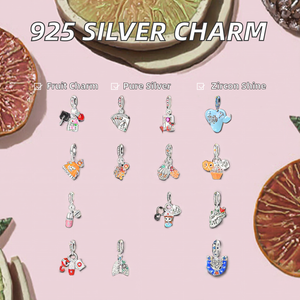 Colgante de Plata 925 de Lujo con Circonita para Niñas y Mujeres, Diseño Novedoso de Alta Calidad, Pulsera DIY, Joyería Original de Moda - Product Image 2