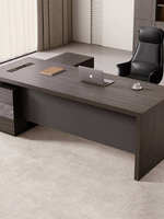 Bureau d'ordinateur moderne pour cadres, construction en mélamine bois, design modulaire, écologique, durable, mobilier de bureau commercial