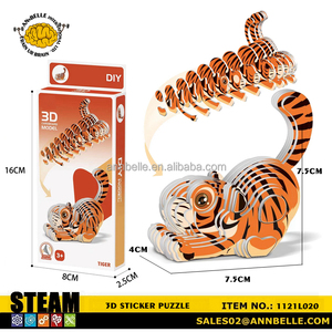 Rompecabezas 3D de Animales, Rompecabezas de Dinosaurios, Tigre, León, Oveja, Elefante, Yak, Conejo, Jirafa, Ballena, Tiburón, Delfín, Langosta - Product Image 5
