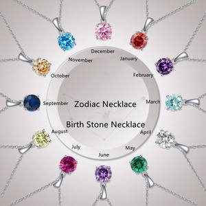 Ciondolo Rotondo in Argento Sterling S925 con Zirconia Cubica Colorata, Charm per Collana, Gioielli di Moda - Product Image 5