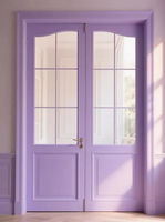 Portes intérieures modernes à double battant en verre et bois, isolation acoustique, taille personnalisée, look élégant pour chambre à coucher, appartement résidentiel