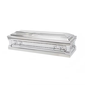 Ataúd Metálico Dorado de Estilo Europeo, Personalizable, Duradero y de Alta Calidad para Funerarias - Product Image 4