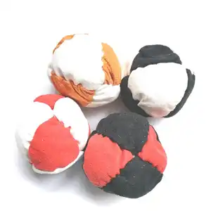 Wildleder Supers äcke Sand gefüllter Hacky Sack 4-16 Panel Leder Fuß tasche