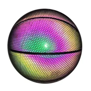 كرات كرة سلة لامعة لامعة بعلامة تجارية مخصصة ذات إضاءة متوهجة رخيصة السعر للبيع بالجملة