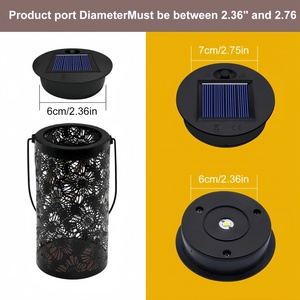 Không thấm nước tự làm năng lượng mặt trời vườn đèn Bìa 7 lumens ấm trắng LED panel năng lượng mặt trời IP44 pin nhỏ vườn trang trí nội thất thay thế - Product Image 3