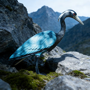 Parque de jardín agrícola con zonas húmedas del lago Oeste y animales simulados: Garza gris, Garza azul, Garza negra - Product Image 4