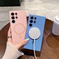 Étui de téléphone intelligent magnétique en silicone liquide tout compris populaire de l'usine BAILI pour Samsung S25 FE/A07/M56/A16