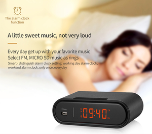 <strong>Clock</strong> Radio BT <strong>Speaker</strong> <strong>with</strong> TF Card Music, Time Synchronization <strong>Bluetooth</strong> <strong>Speaker</strong> <strong>with</strong> Mobile Phone - Product Image 3