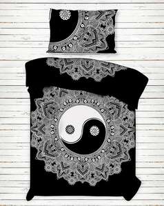 Reversible Flower Yin Yang <b>Duvet</b> Cover <b>Set</b> Comforter With Two <b>Pillow</b> Cases Bedding Cotton Quilt Cover By Indian Consigners - Product Image 3
