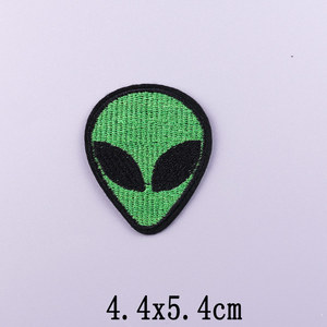 Espace UFO broderie fer sur patchs pour vêtements <span class=keywords><strong>Alien</strong></span> Stripes Badges usine patchs personnalisés - Product Image 3