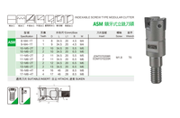 Fraise à visser indexable ASM, compatible avec les plaquettes JDMT07/EDMT07, pour usinage sur tour CNC