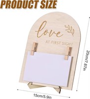 Cadre photo en bois pour échographie, marron, durable, pour usage intérieur, annonce de grossesse, révélation du sexe du bébé, décoration de chambre d'enfant
