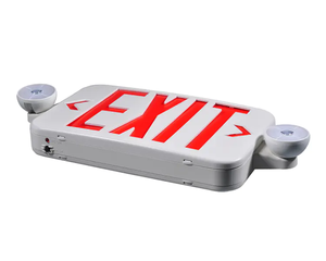 Señal de Salida de Emergencia Bicolor Comercial JLECE2BCW con Iluminación LED Roja y Verde, Certificación UL, 120-277 VCA, Batería - Product Image 6