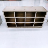 Armoire à chaussures en acier inoxydable avec serrures individuelles et fentes d'aération, casier de rangement industriel pour chaussures pour usine