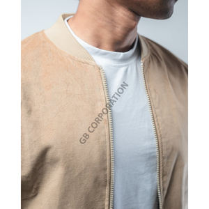 BD hommes classique Bomber veste 100% haute qualité toile hiver chaud fermeture éclair vêtements d'extérieur décontractés prix de gros approvisionnement - Product Image 3