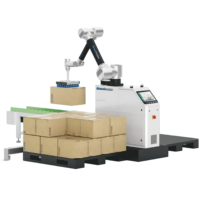 Cobot de palettisation automatique de sacs et de boîtes, robot collaboratif à charge utile élevée de 30 kg, empilage en entrepôt, capteurs de sécurité intégrés, moteur PLC