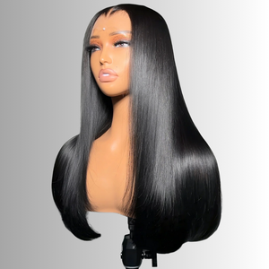 Venta al por mayor capas de corte de pelo 13x4 HD pelucas de <span class=keywords><strong>cabello</strong></span> humano encaje frontal viuda pico línea de <span class=keywords><strong>cabello</strong></span> hueso recto pelucas de <span class=keywords><strong>cabello</strong></span> humano - Product Image 3