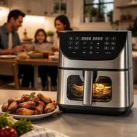 Four à air chaud intelligent avec panneau tactile, personnalisable avec logo, cuisson rapide, friteuse à air OEM