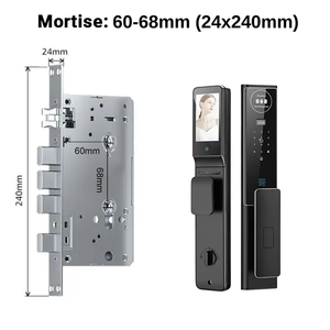 Enrique Waterproof High <strong>Security</strong> 3D Face &amp; Fingerprint Recognition Digital <strong>Door</strong> Lock Wood <strong>Door</strong> Wifi <strong>Intercom</strong> &amp; Camera for Safety - Product Image 4