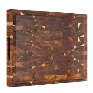 Tabla <span class=keywords><strong>de</strong></span> cortar <span class=keywords><strong>de</strong></span> madera grande y gruesa <span class=keywords><strong>de</strong></span> acacia con grano <span class=keywords><strong>de</strong></span> extremo para el Día <span class=keywords><strong>de</strong></span> la Madre, tipo bloque <span class=keywords><strong>de</strong></span> carnicero, con alfombrillas antideslizantes - Product Image 6
