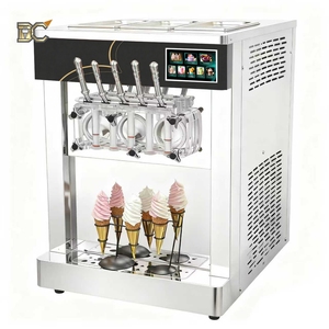 Machine à glace molle commerciale de table 880PCS/H, 5 saveurs, pour glaces à servir soi-même, cappuccino glacé, yaourt glacé, açaï - Product Image 1