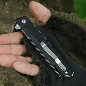 มีดพับพกพาสำหรับเอาตัวรอดกลางแจ้ง G10 พร้อมใบมีดเหล็ก D2 ปลายแหลม ขอบมุมเอียง สำหรับการตั้งแ<span class=keywords><strong>คม</strong></span>ป์ ขายส่ง - Product Image 5