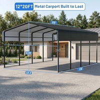 Abri de voiture en gros pour les projets immobiliers – Bâtiments métalliques de 12x20 pieds en acier galvanisé pour abris de voiture – Fournisseur Europe