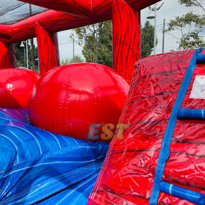 Jeux gonflables de défi d'équilibre de boule rouge de jeu d'obstacles gonflables de wipeout - Product Image 3