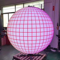Pantalla LED Flexible a Color P2 para Interiores, Pantallas LED Esféricas Curvas a Todo Color para Pared, para Publicidad en Eventos Comerciales Móviles