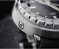 Reloj de Buceo para Hombre en Caja de Estaño, Automático, Zafiro, Superluminoso, Resistente al Agua 300M, Reloj de Pulsera de Cuarzo Solar