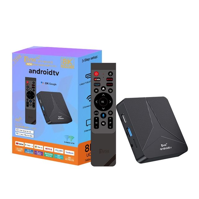 TV98 ATV RK3518 Android 14 Set Top Box 5G Quad Core Wifi 2Gb 16G WIFI 4K Smart TV Box
