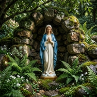 BZY Jungfrau Maria Statue Handbemalte Harzfigur Gesegnete Mutter Religiöse Figur Katholische Kirchendekoration Großhandel OEM Fabrik