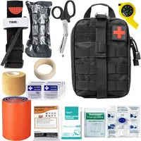 Trousse de premiers secours tactique multifonctionnelle Tomitomo Firstime pour survie en extérieur, avec pansement hémostatique thoracique et garrot, facile à transporter