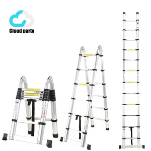 Aluminum Alloy Herrone <strong>Telescopic</strong> Folding <strong>Ladder</strong> Multifunctional Household Use, 150kg Load Capacity, Modern Minimalist Design - Product Image 1