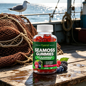 Gomitas de Musgo Marino OEM/ODM, 60 Unidades, con Alga Marina y Raíz de Bardana para Apoyo Inmunológico y Desintoxicación de la Tiroides, Sabor Natural a Bayas Mixtas - Product Image 6