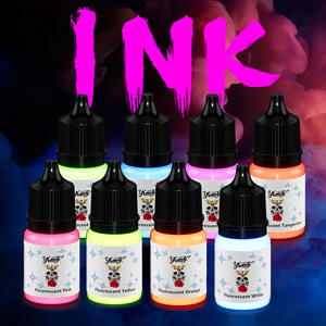 Tinta fluorescente para tatuajes, juego de 8 colores, 5 ml cada uno, tinte cosmético luminoso para pintar el cuerpo, para fiestas y eventos - Product Image 2