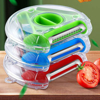 Keukengerei Plastic Producten Draagbare Voedselhandleiding Multifunctionele Dunschiller Handhakgroente