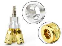 Raccord en Y en laiton pour pompe, valve, tube, raccord rapide, connecteur de collecteur en laiton 3 voies 4 voies, raccord pneumatique