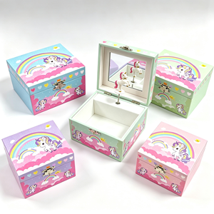 Caja Musical Personalizada con Diseño <span class=keywords><strong>de</strong></span> Arcoíris, Caja <span class=keywords><strong>de</strong></span> Música Giratoria con Espejo, Caja <span class=keywords><strong>de</strong></span> Recuerdos con Gran Espacio <span class=keywords><strong>de</strong></span> Almacenamiento, Regalo para Niñas - Product Image 4